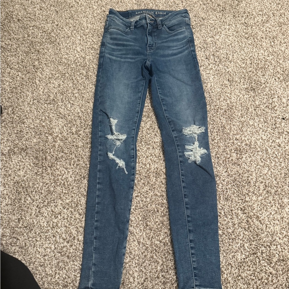 American Eagle Outfitters Women's Classic Blue Skinny Jeans